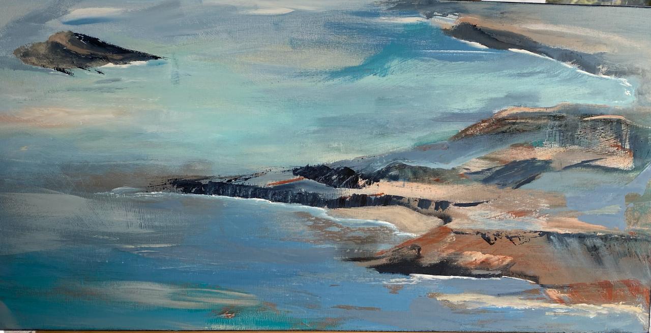 Acrylbild Vogelperspektive von Angelina W., 80 x 40 cm
