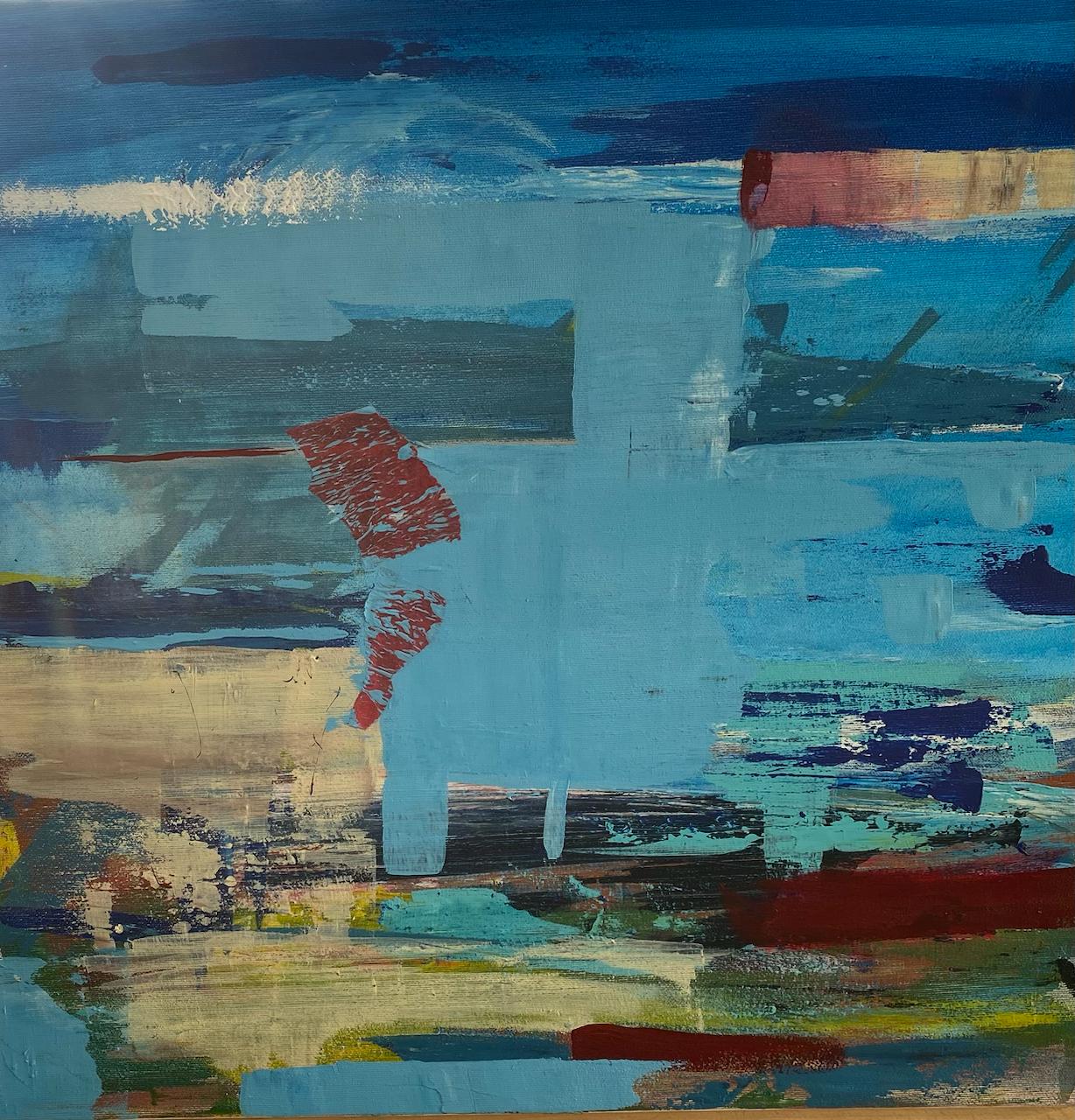 Acrylbild Blaue Zeiten von Angelina W., 60 x 60 cm